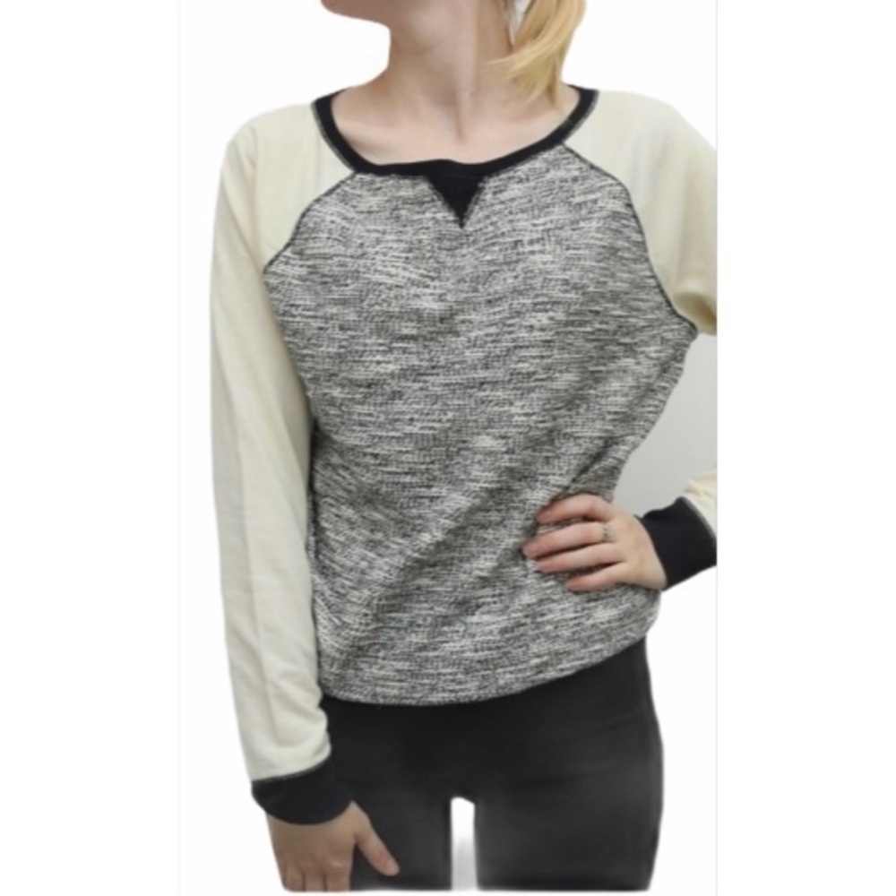 Chaps Sweater Crew Neck Raglan Sleeves Size L